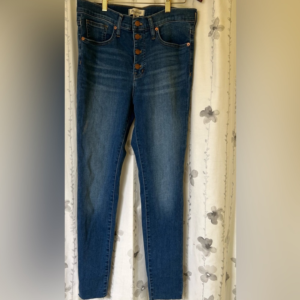 Madewell Button Fly Mid Rise Skinny Jeans Style M2236 Womens Size 29